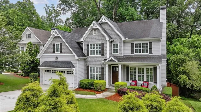 a aerial view of a house