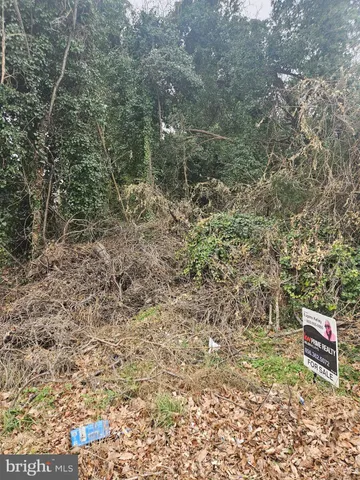 a view of a yard with wooden fence