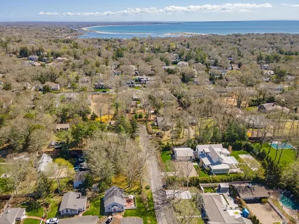 an aerial view of residential building with outdoor space