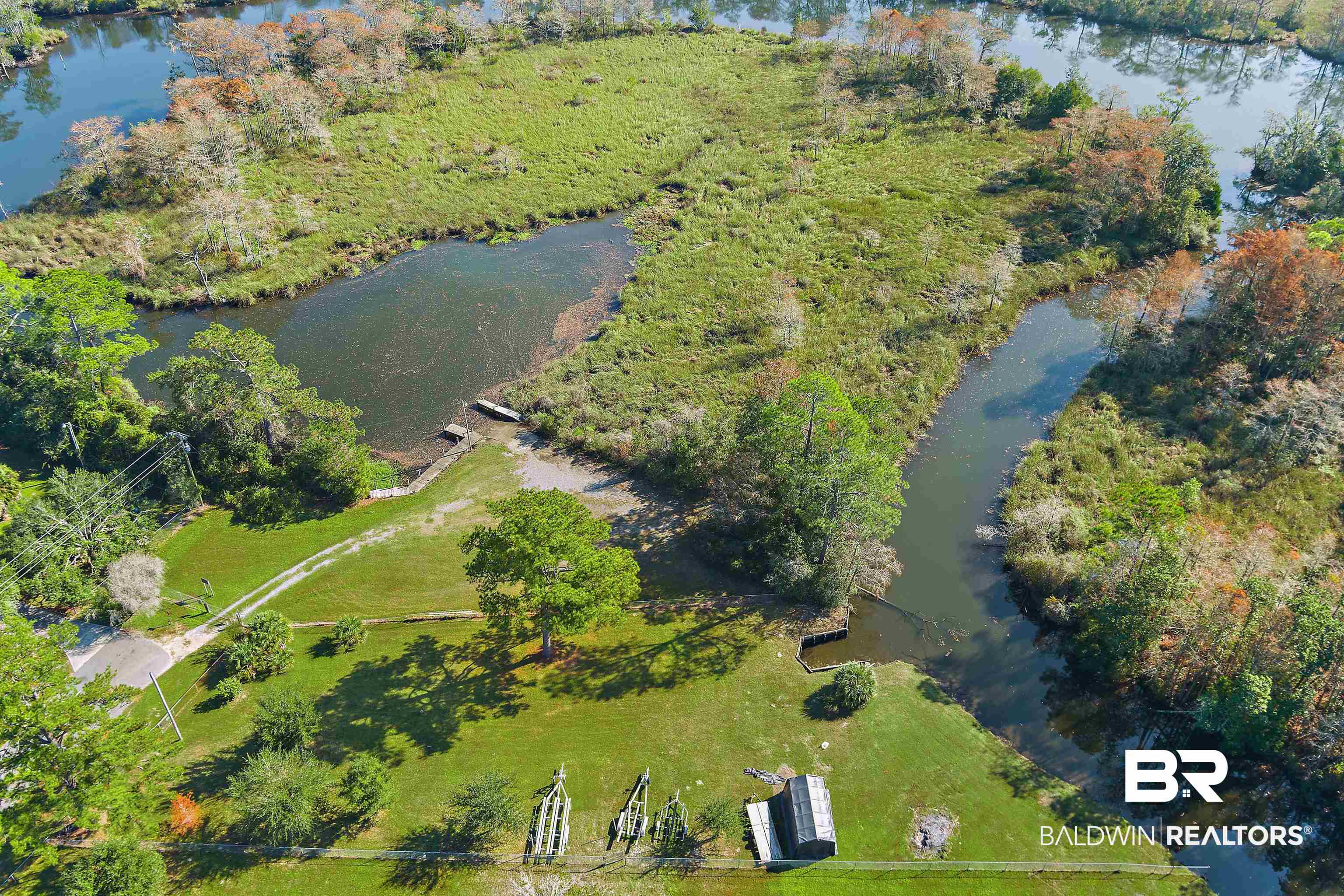 11236 Wren Avenue Fairhope, AL 36532 - Photo 31 of 35 Aerial overview of property's location with a large body of water