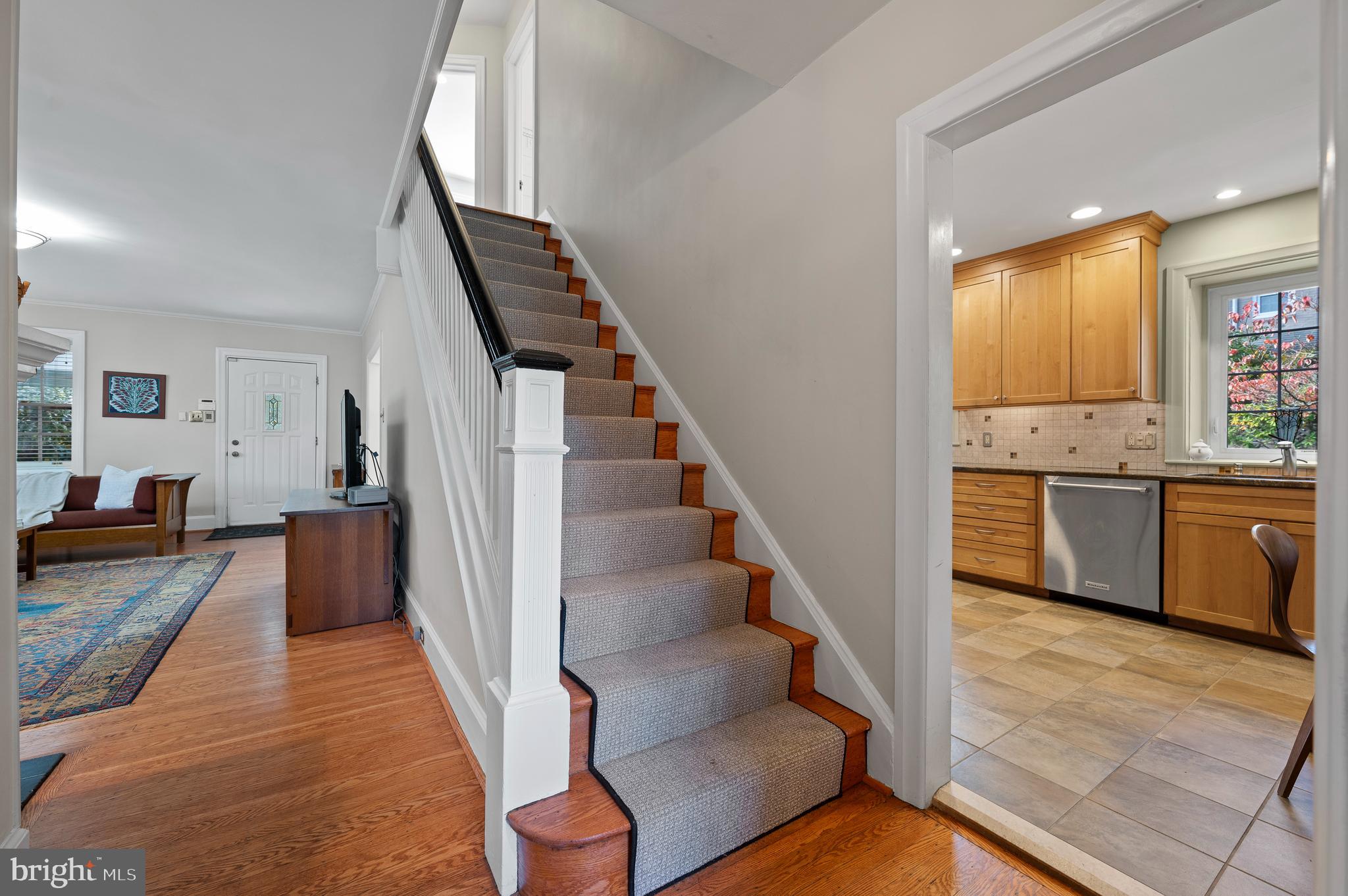 7 West Amherst Road Bala Cynwyd, PA 19004 - Photo 17 of 40 a view of kitchen and hall with wooden floor