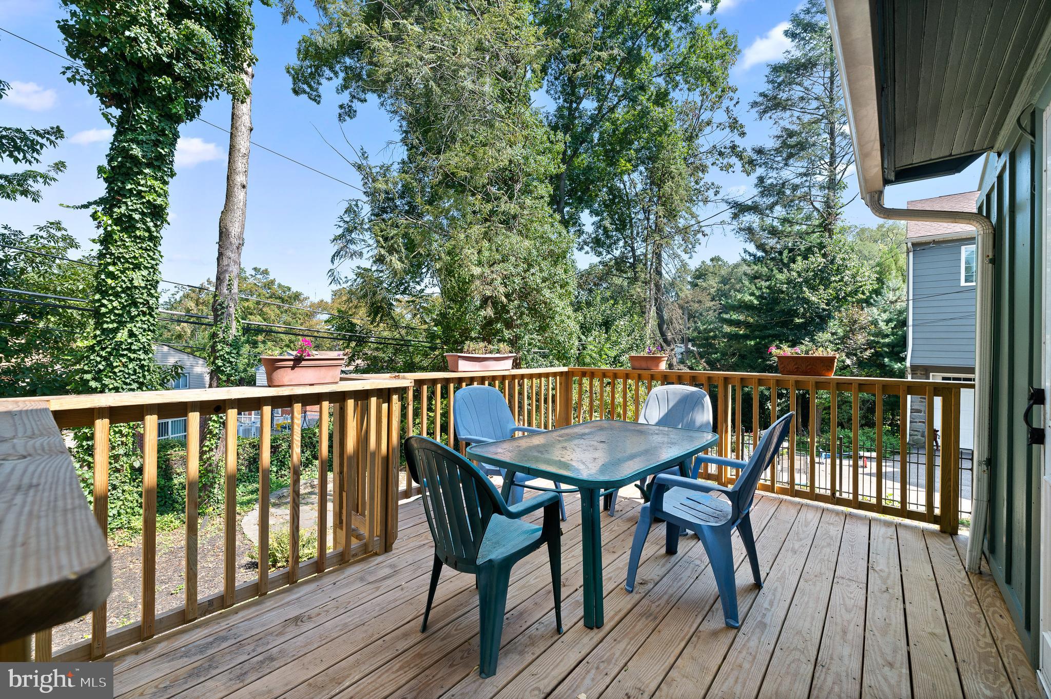 7 West Amherst Road Bala Cynwyd, PA 19004 - Photo 32 of 40 a view of a wooden deck with furniture