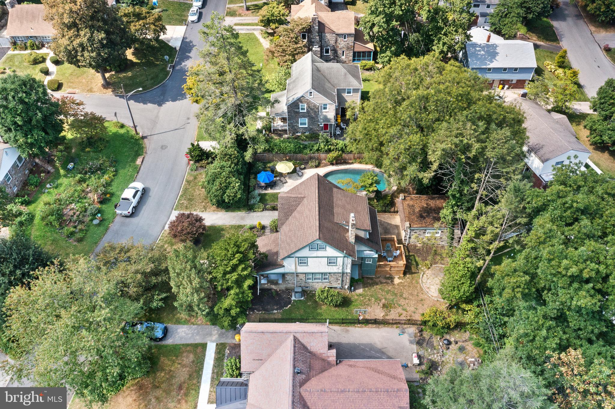 7 West Amherst Road Bala Cynwyd, PA 19004 - Photo 40 of 40 an aerial view of a house with outdoor space and street view