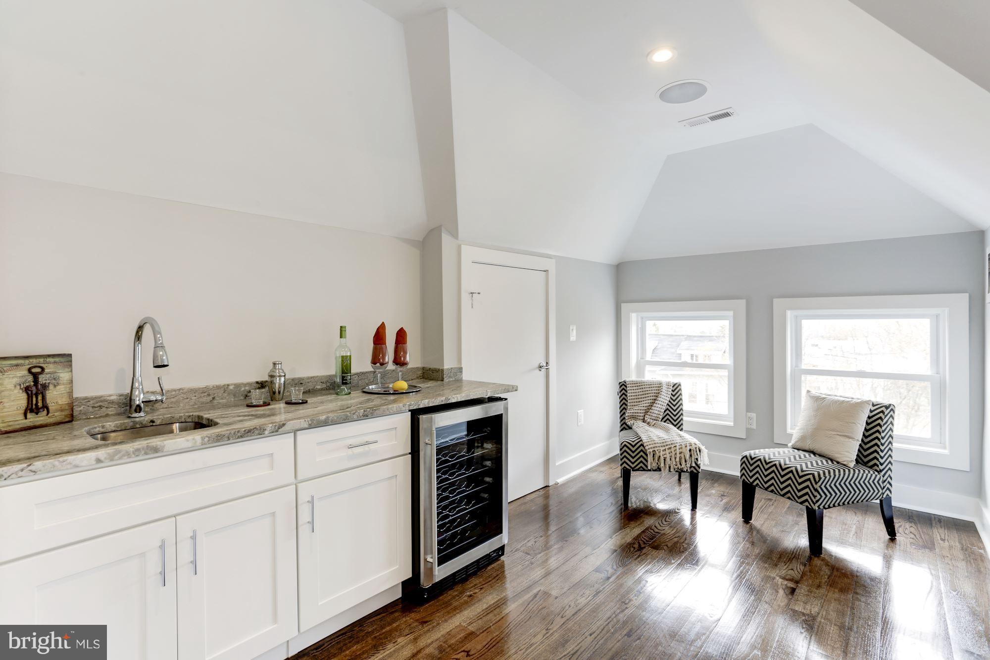 1503 Decatur Street Northwest Washington, DC 20011 - Photo 17 of 29 Sitting Room w/ Wet Bar & Wine Cooler
