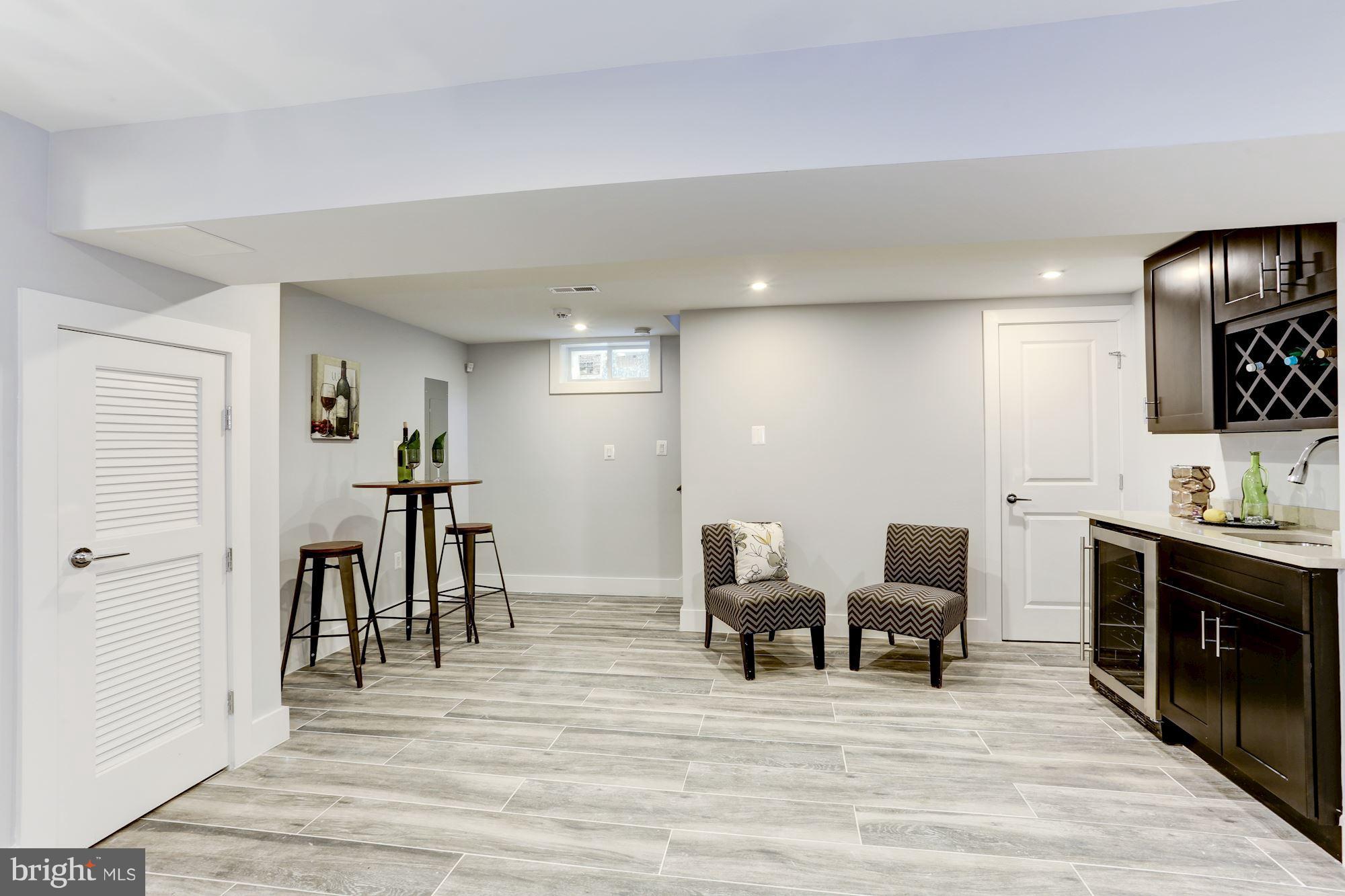 1503 Decatur Street Northwest Washington, DC 20011 - Photo 22 of 29 Family Room w/ Wet Bar & Wine Cooler
