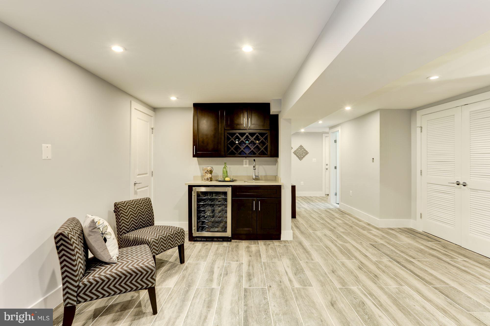 1503 Decatur Street Northwest Washington, DC 20011 - Photo 24 of 29 Family Room w/ Wet Bar & Wine Cooler