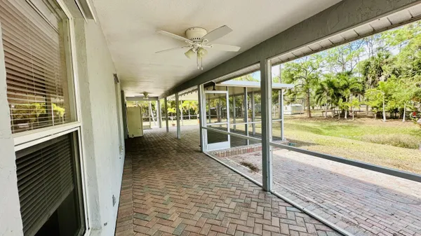 a view of backyard with green space