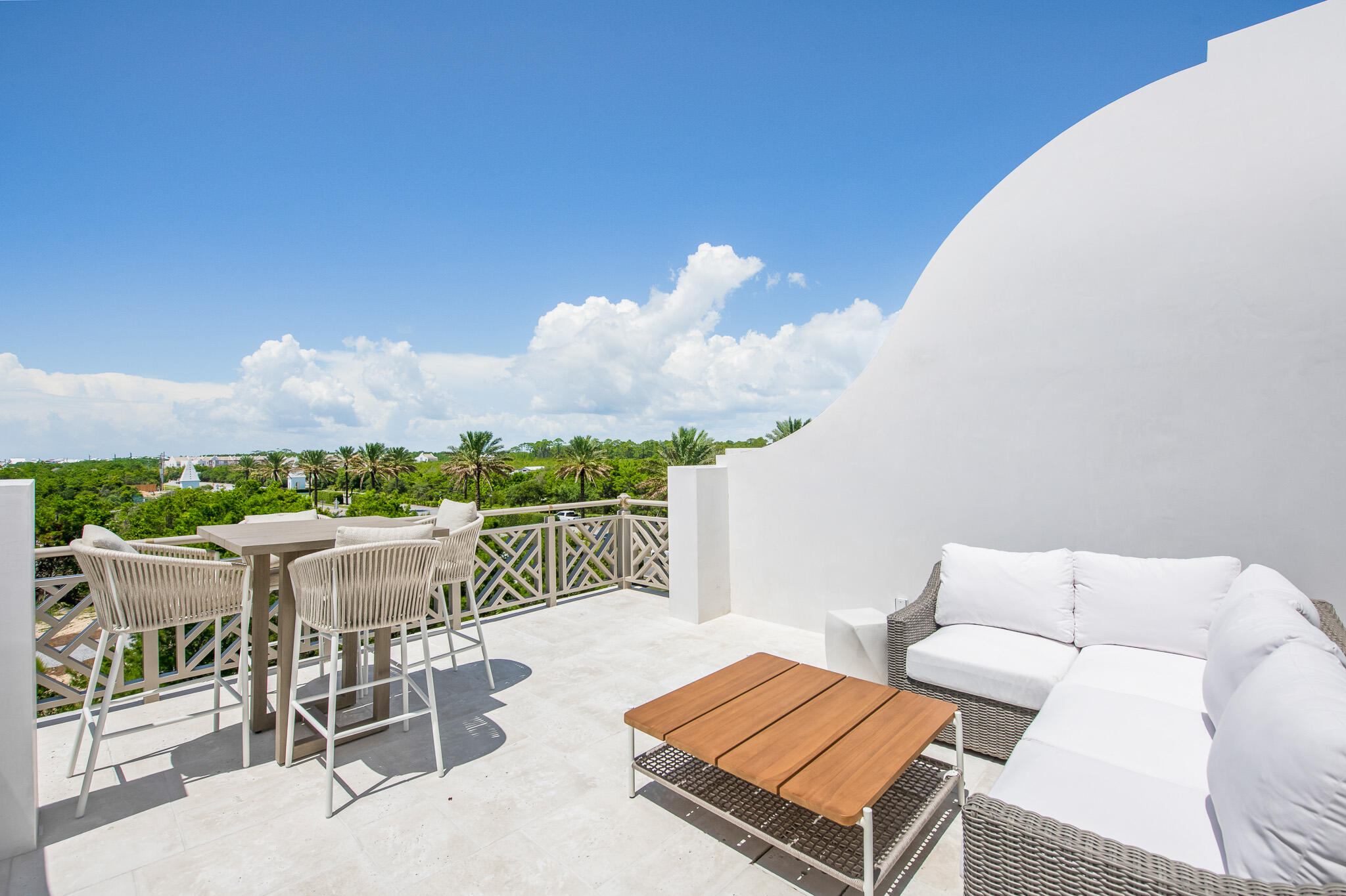 16 Kings Castle Ct Inlet Beach Inlet Beach, FL 32461 - Photo 27 of 33 a view of a terrace with furniture and a garden