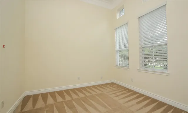 an empty room with a window