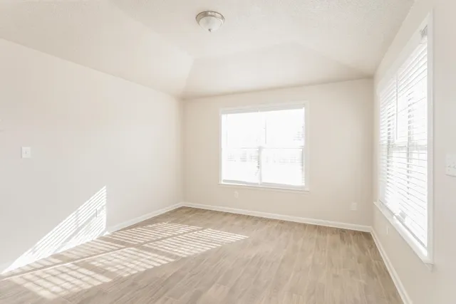 an empty room with a window