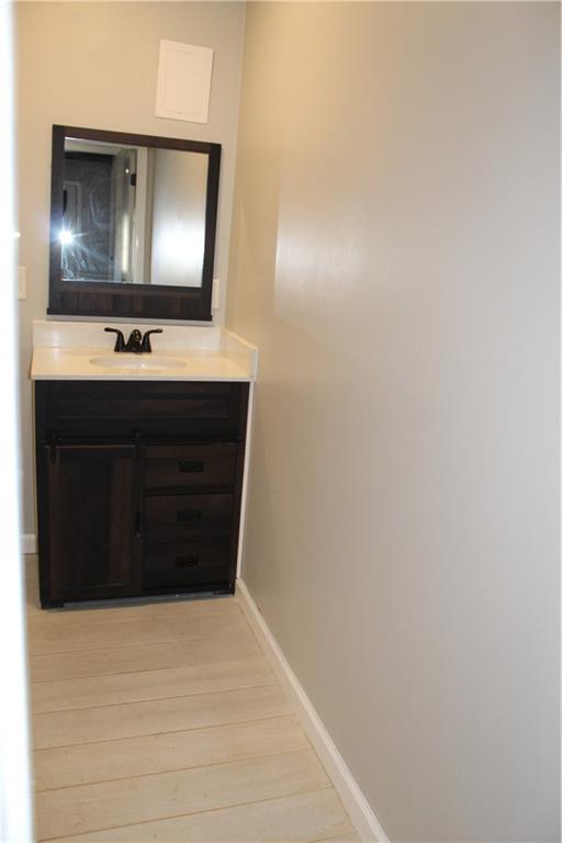 40 Chestatee Springs Road Dahlonega, GA 30533 - Photo 17 of 43 a bathroom with a sink and a mirror
