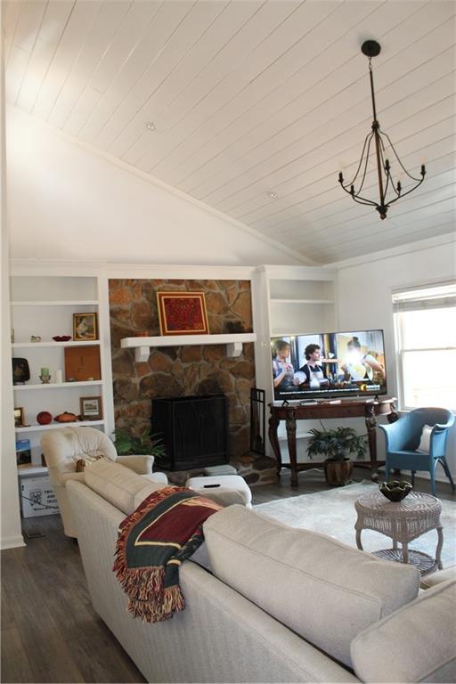 40 Chestatee Springs Road Dahlonega, GA 30533 - Photo 34 of 43 a living room with furniture and a fireplace