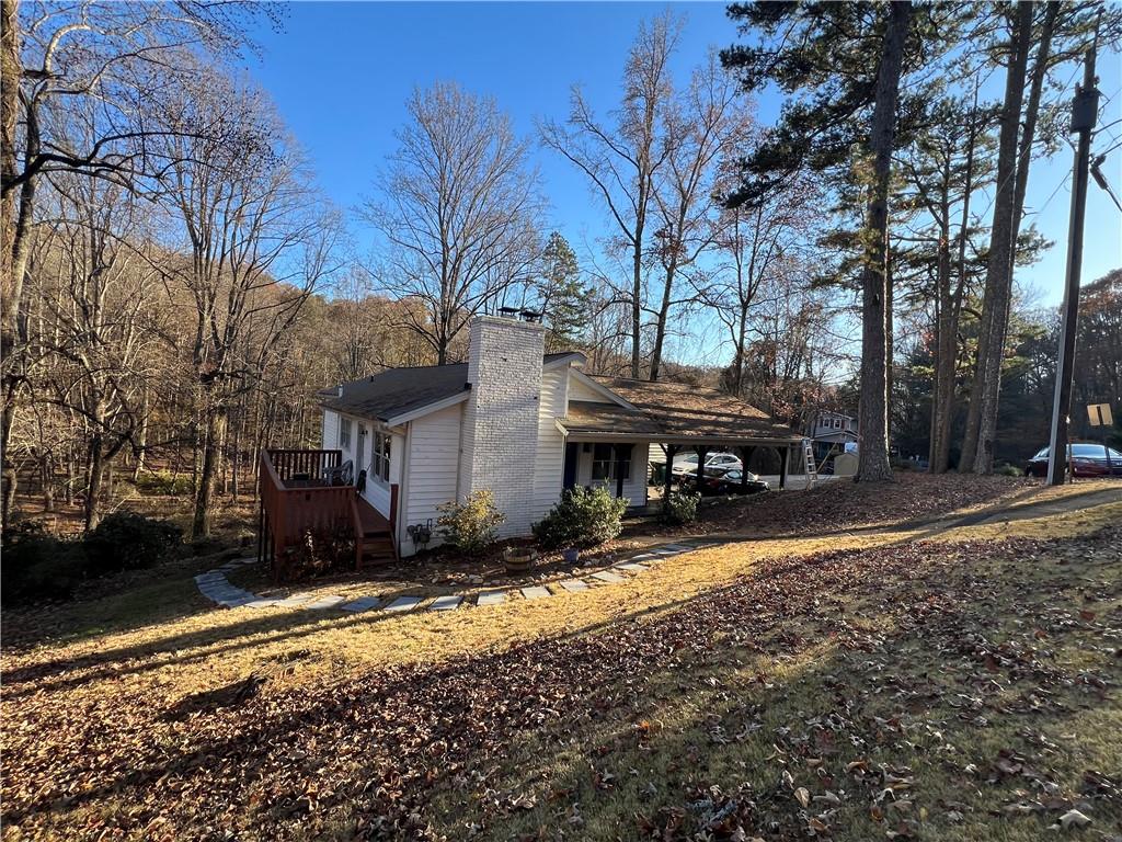 40 Chestatee Springs Road Dahlonega, GA 30533 - Photo 36 of 42 a view of a house with snow on the road
