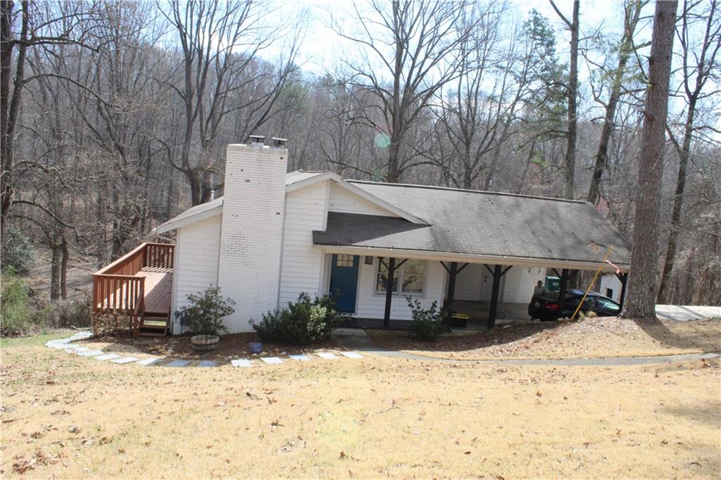40 Chestatee Springs Road Dahlonega, GA 30533 - Photo 37 of 43 a view of a house with snow on the road