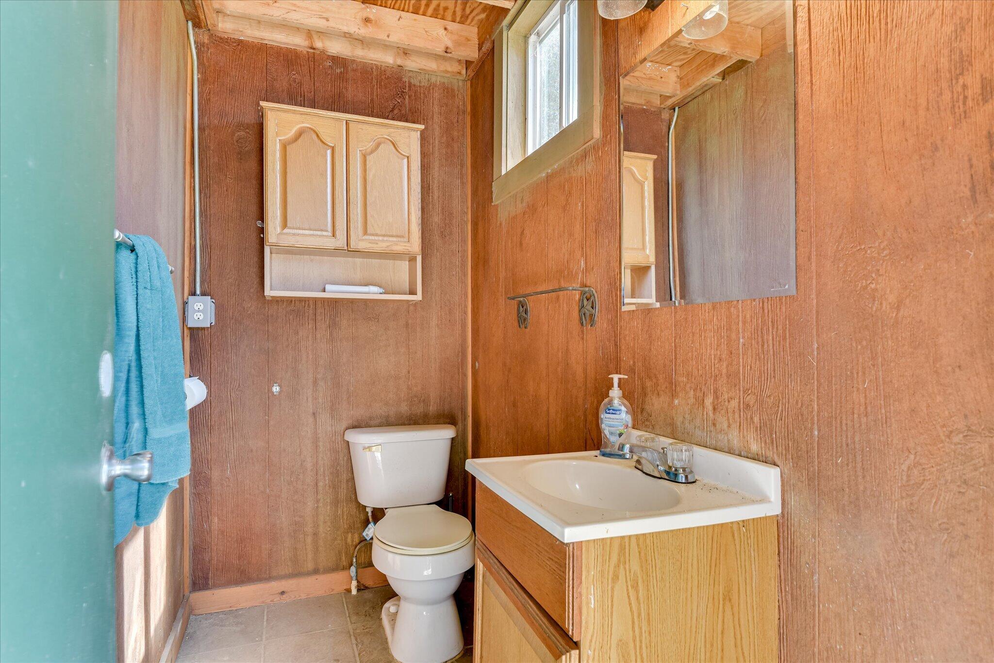 1063 Colbert Bridge Road Aiken, SC 29803 - Photo 39 of 68 a bathroom with a toilet a sink and mirror