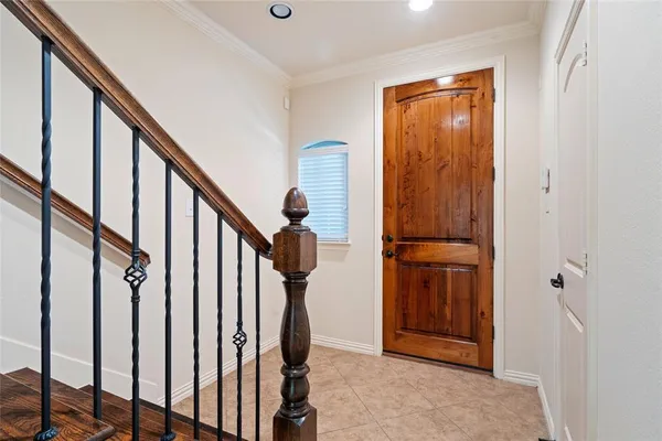 a view of an entryway with stairs