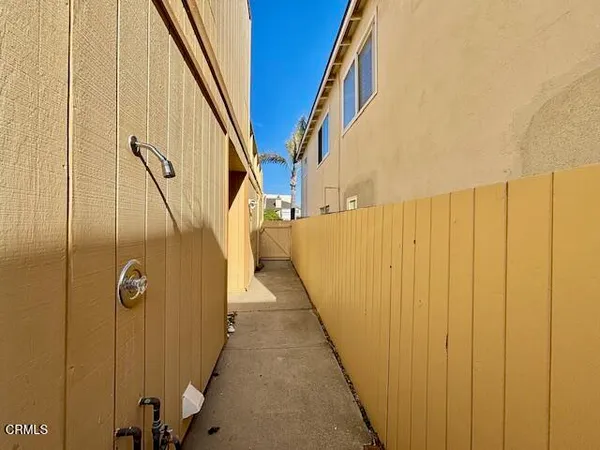 a view of a door and an entryway