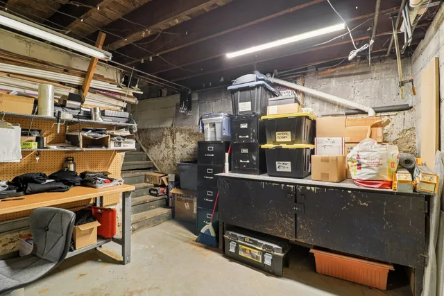 a room with storage and utility