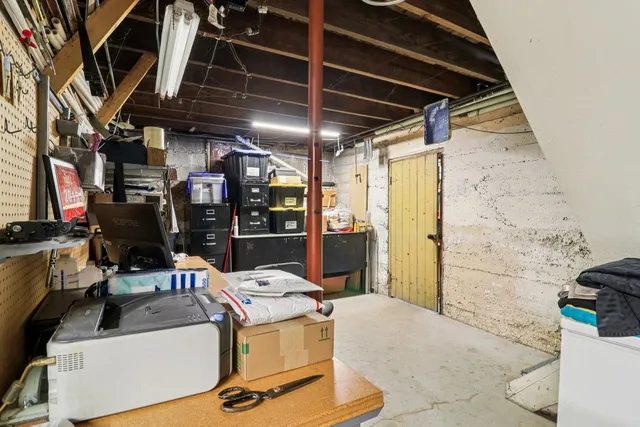 a view of storage and utility room