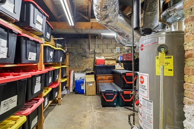 a view of storage and utility room