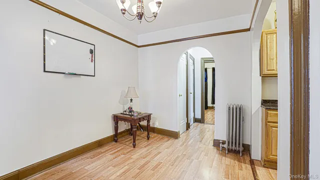 a kitchen with a stove and a microwave