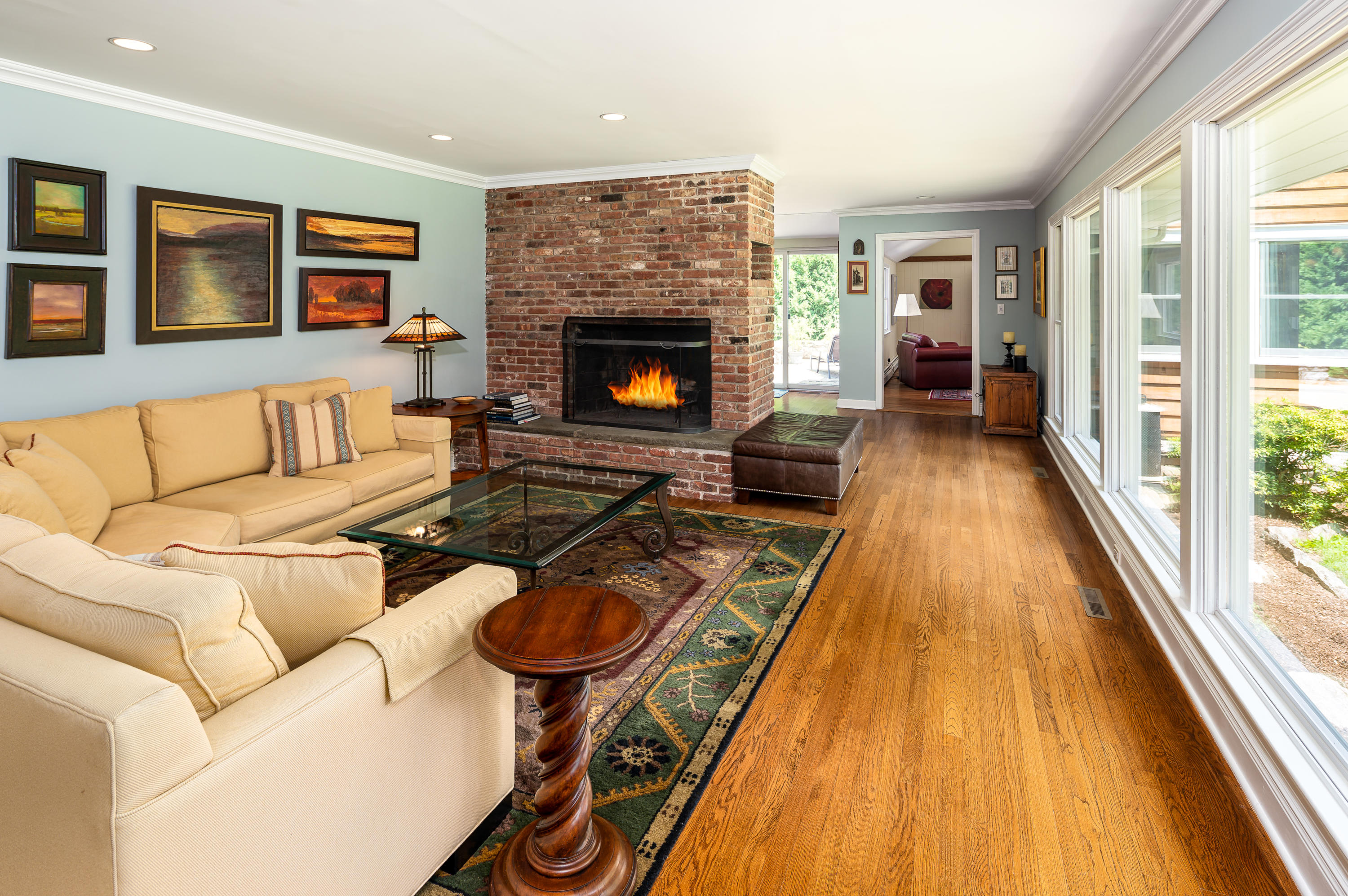 52 Boulderol Road Stamford, CT 06903 - Photo 2 of 18 a living room with furniture and a fireplace