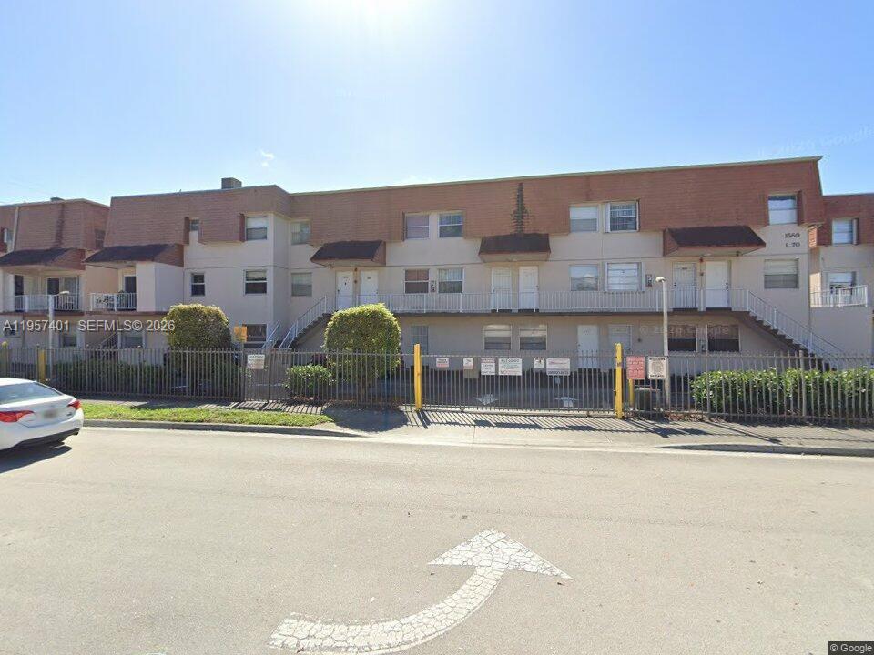 a view of building with street