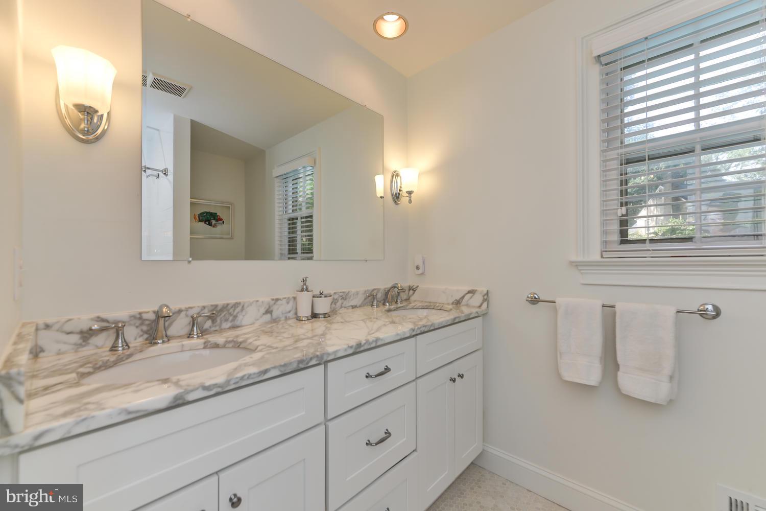 6616 Kenhill Road Bethesda, MD 20817 - Photo 24 of 30 Guest Bath Double Marble Vanity