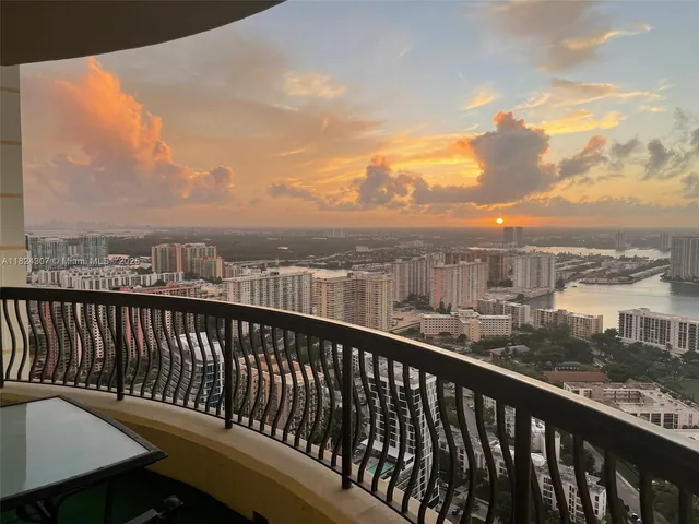 a city view from a balcony