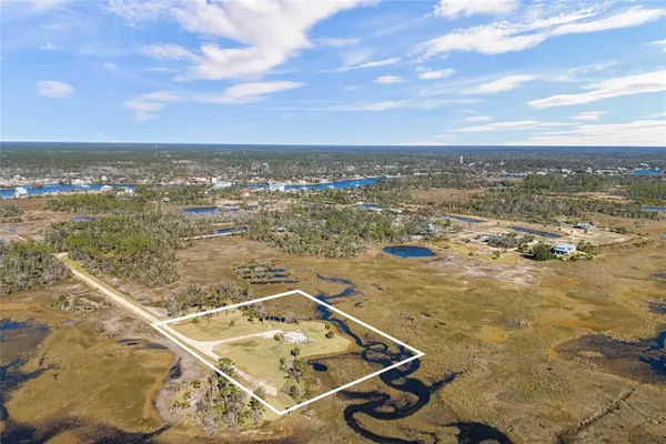 a view of a terrace with city view