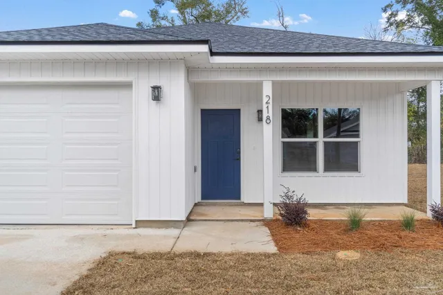 a front view of a house