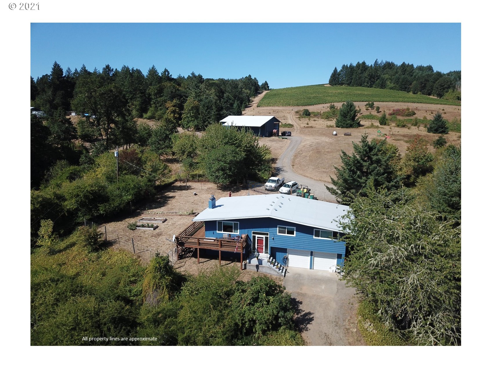 9179 Southwest Lee Road Gaston, OR 97119 - Photo 1 of 30 a aerial view of a house with a yard