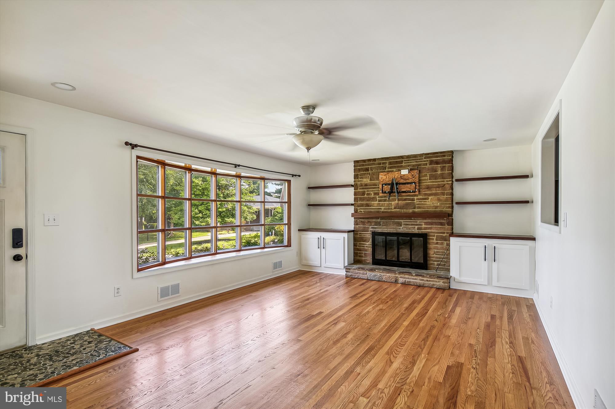 Bay Window and Fireplace