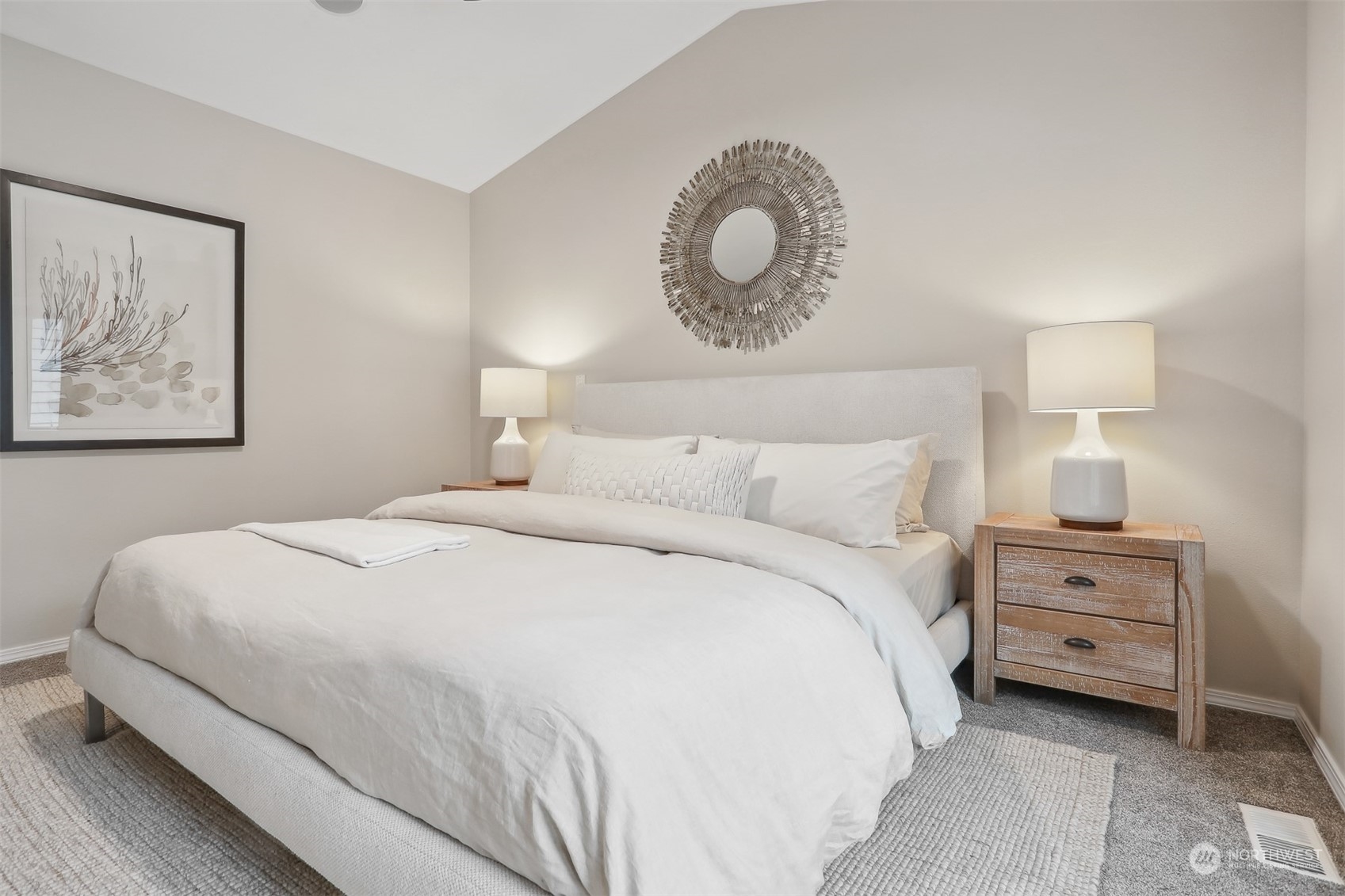 105 170th Street Southeast Bothell, WA 98012 - Photo 17 of 33 a bedroom with a bed and a lamp on dresser