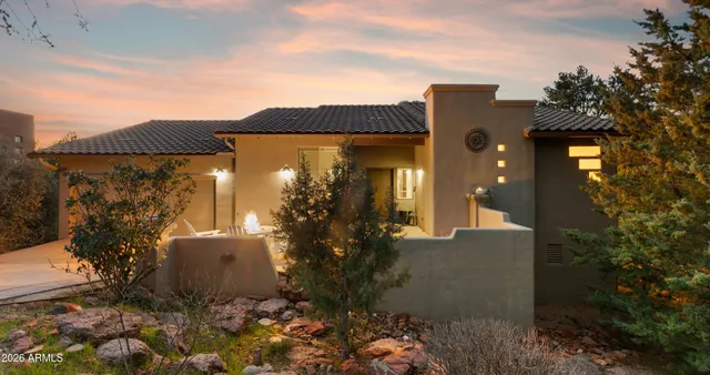 a front view of a house