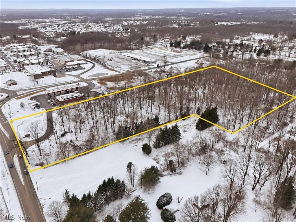 East Turkeyfoot Lake Road Green, OH 44312 - Photo 12 of 15 Snowy aerial view featuring property parcel outlined