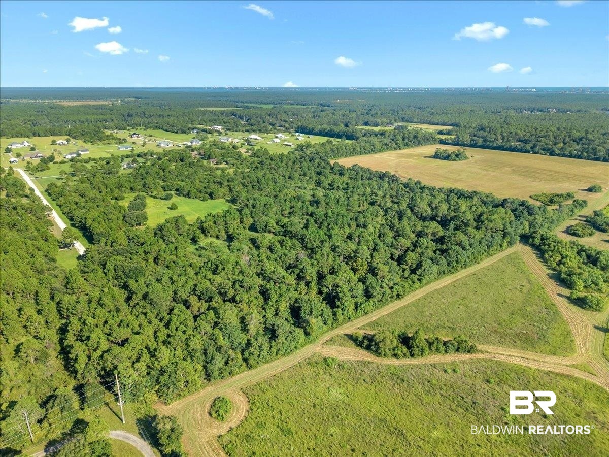 0 Stucki Road Elberta, AL 36530 - Photo 11 of 15 Aerial view of property and surrounding area with a forest