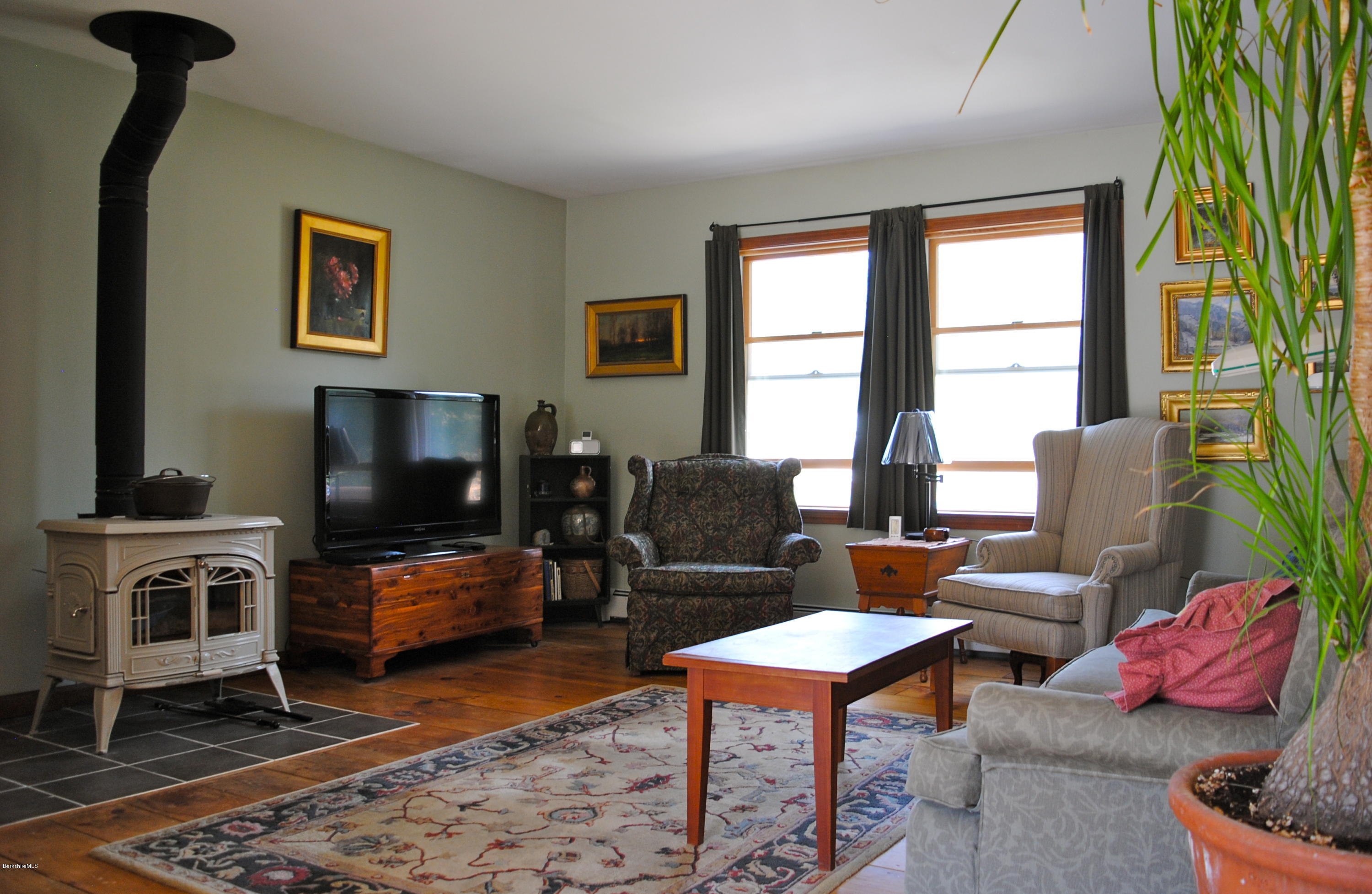 264 State Road Great Barrington, MA 01230 - Photo 3 of 8 Living room with wood-stove