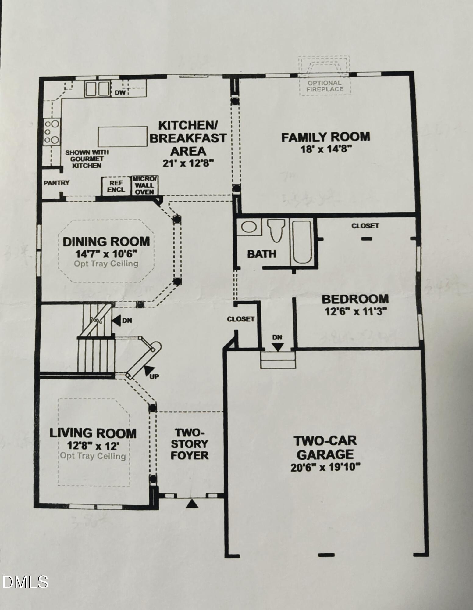 351 Gartrell Way Cary, NC 27519 - Photo 50 of 51 FLOOR PLAN F1