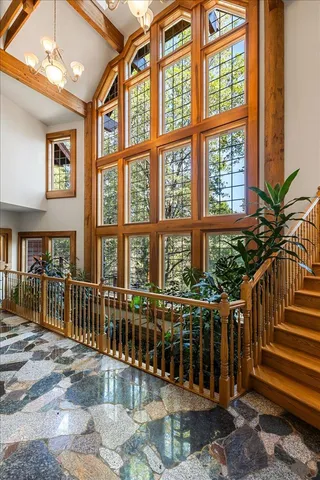 a view of a house with a balcony