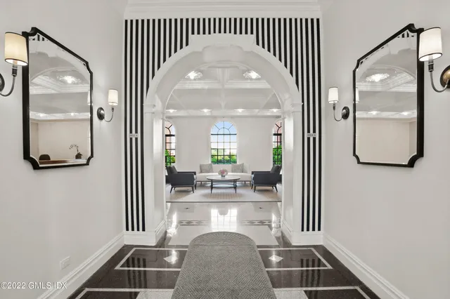 a view of living room and kitchen