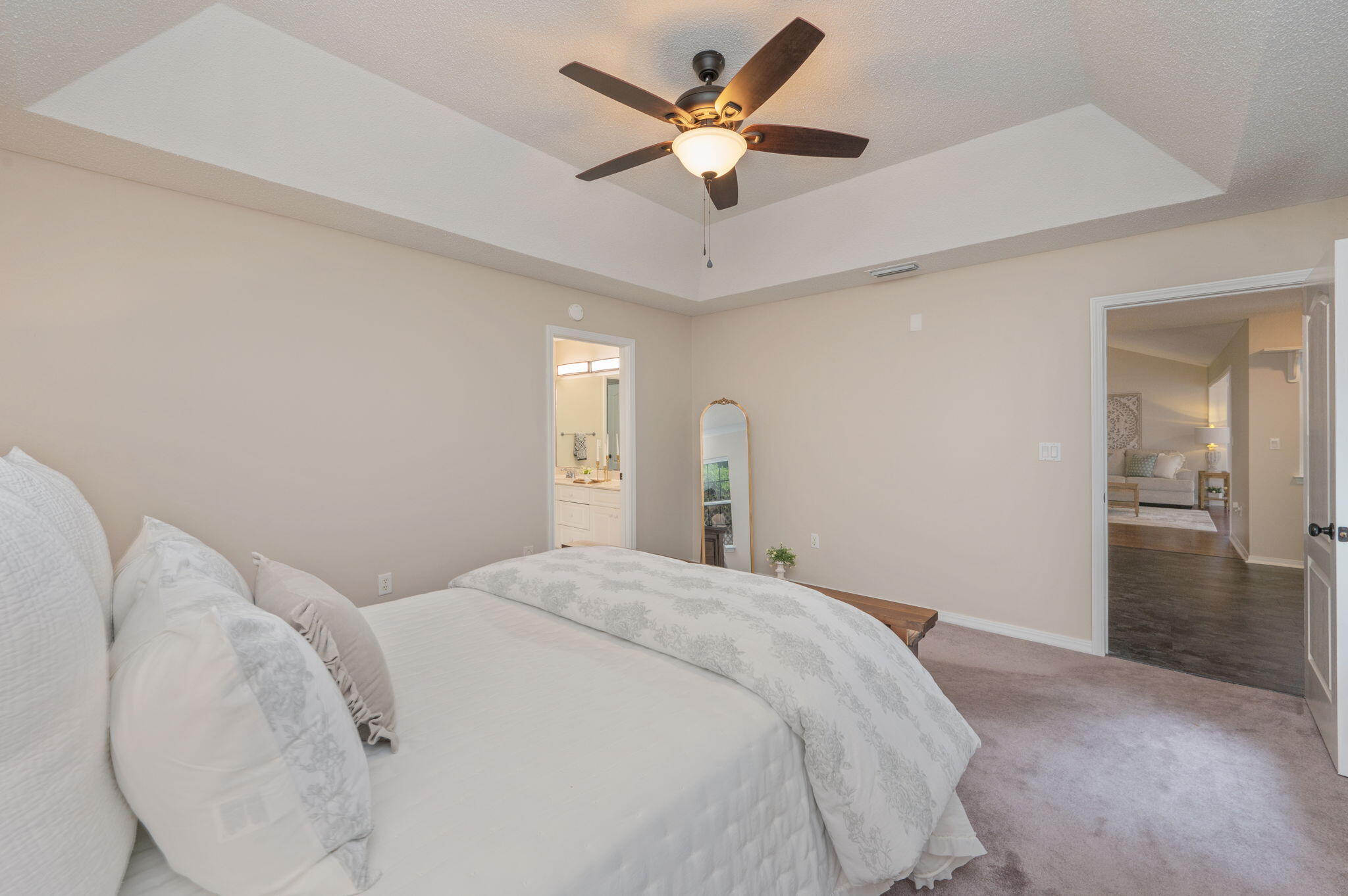 109 Eagle Drive Crestview, FL 32536 - Photo 24 of 52 a bedroom with a bed and a ceiling fan