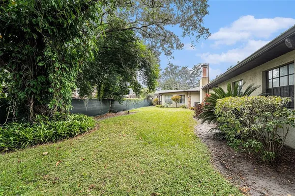 a view of outdoor space with green space