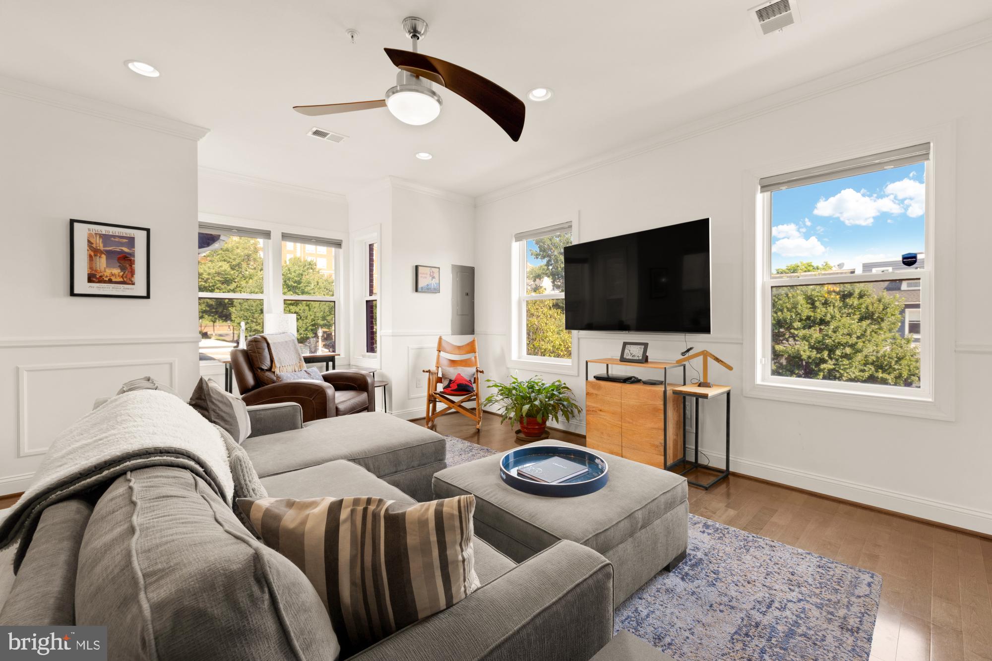 233 S Street Northeast, Unit 4 Washington, DC 20002 - Photo 8 of 37 a living room with furniture and a flat screen tv