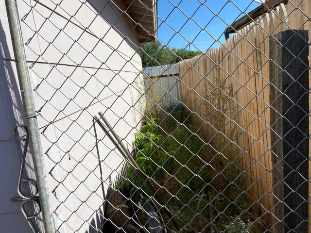 a backyard of a house