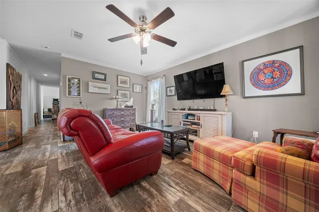 a workspace with furniture and a window