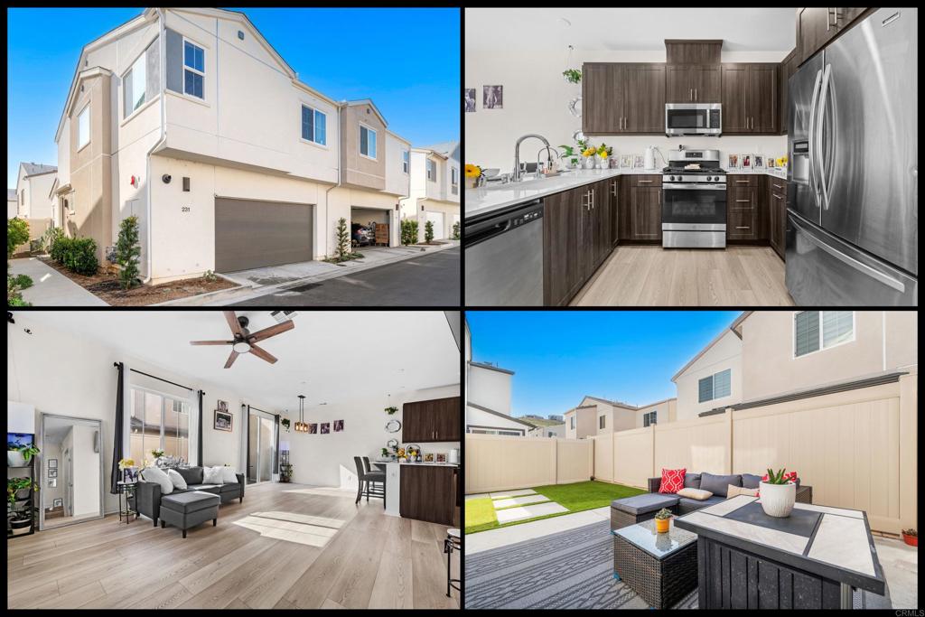 a view of living room kitchen with stainless steel appliances kitchen island granite countertop a refrigerator and a stove
