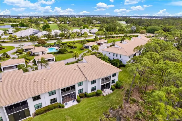 an aerial view of multiple house