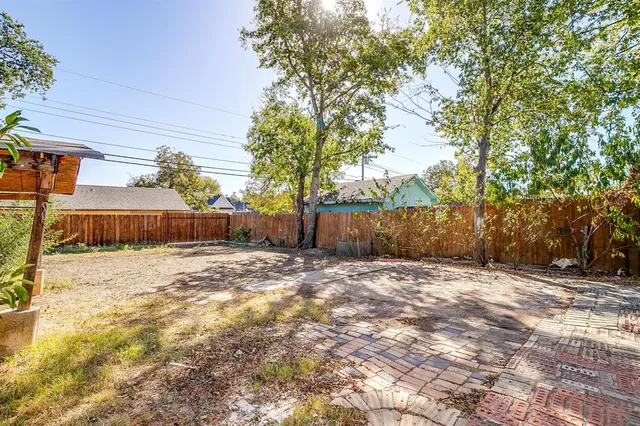 a backyard of a house