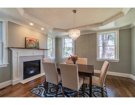 16 Woodcliffe Road Lexington, MA 02421 - Photo 7 of 30 a view of a dining room with furniture a chandelier and wooden floor